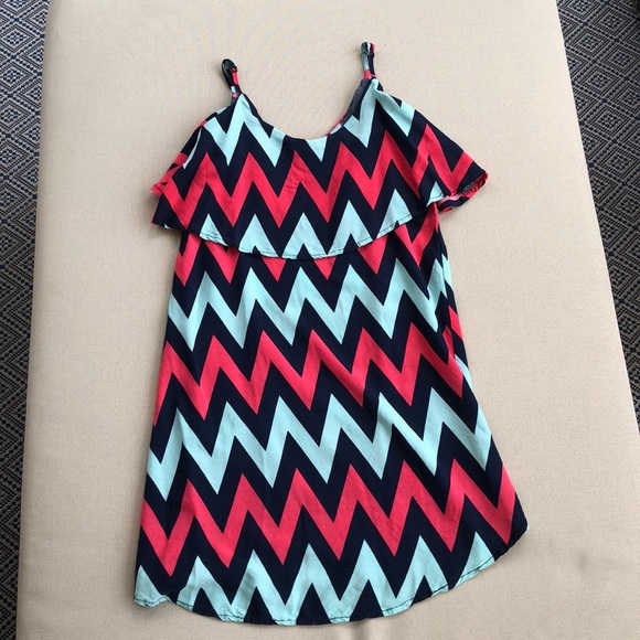Chevron, Ruffle Dress - Picture 1 of 2